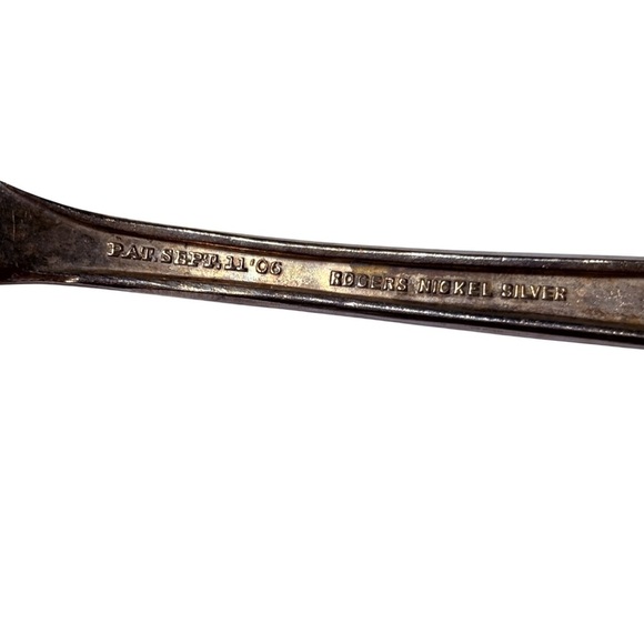 Vintage Silver Serving Spoon & Fork – Rustic Kitchen Decor, Repurpose Lot - Picture 5 of 10